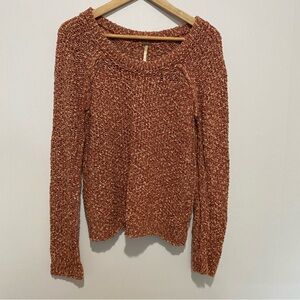 Free People Marled Knit Sweater Multicolor Long Sleeve Pullover Size S Cozy‎